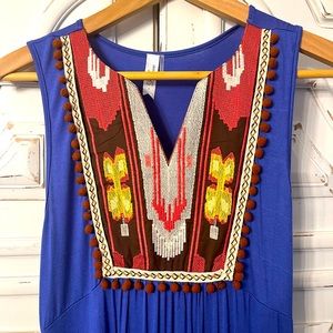 Embroidered Maxi Dress